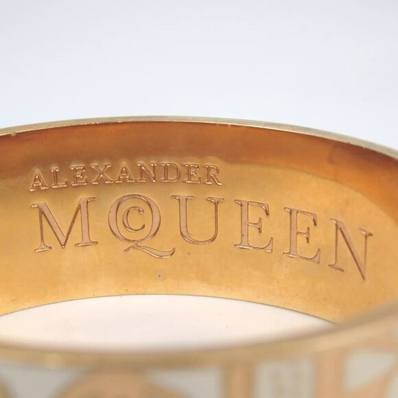 Authentic ALEXANDER McQUEEN Skull design Bangle metal [Used] - Picture 8 of 10